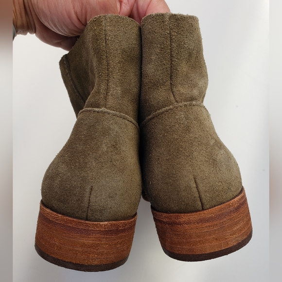 Kork-ease Giba Ankle Boots Suede Olive Green zip womens 8 - Picture 5 of 8